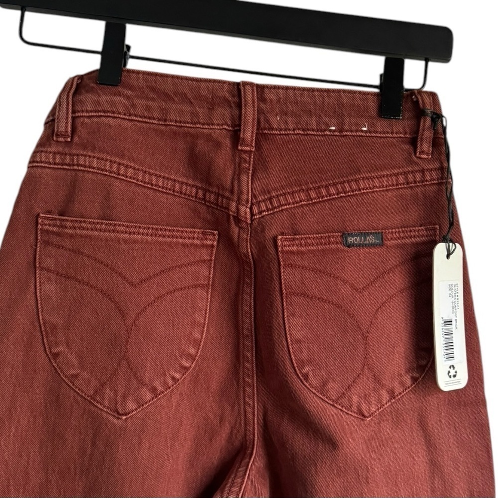 Rolla’s Dusters Comfort Jeans High Rise Brick Red 25 - Picture 7 of 7